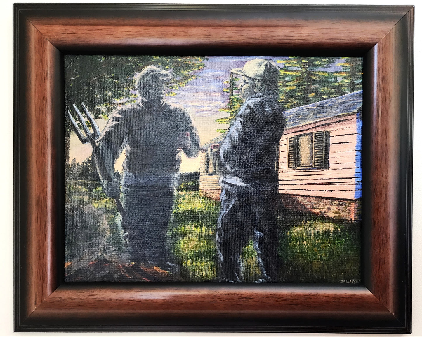 Men Burning in the Yard