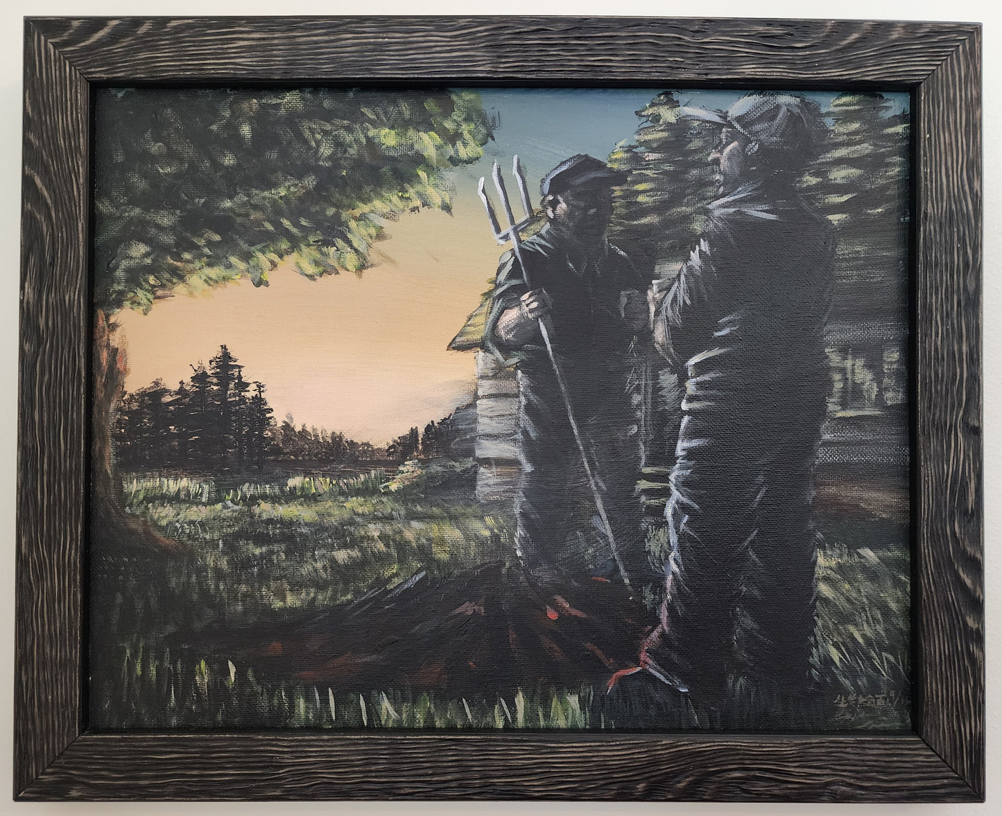 Men Burning in the Yard