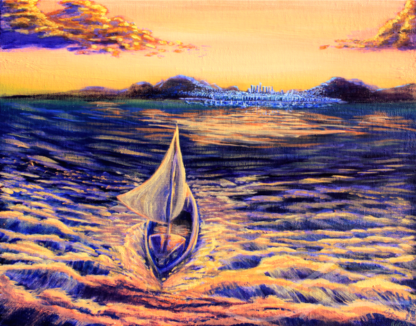 Sailing out from Crystal Shores