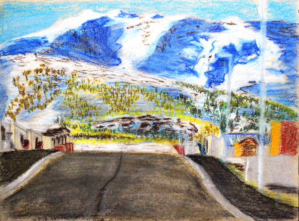Akureyri suburb, towards the mountains.